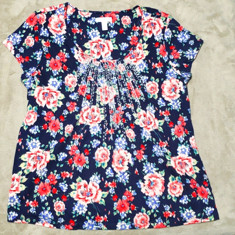 Charter Club Womens Short Sleeve Tee